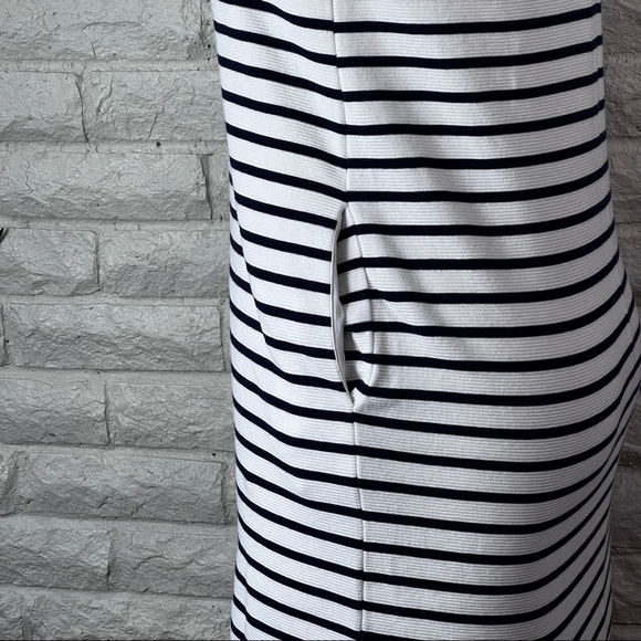 Lauren Ralph Lauren sleeveless navy blue white stripe knitted dress size XS - Picture 4 of 9